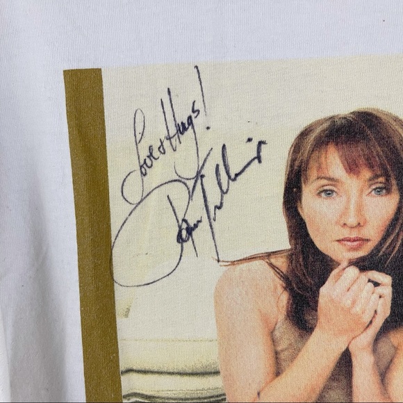Vintage 2001 White Signed Pam Tillis Thunder & Roses Graphic Band Tee - Picture 4 of 12